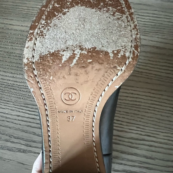 Chanel CC lamb skin Cap Toe Ballerina Flats - Picture 7 of 8